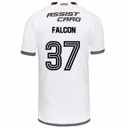 Kandiny Bambino Maglia Maximiliano Falcón #37 Bianco Nero Kit Gara Home 2024/25 Maglietta