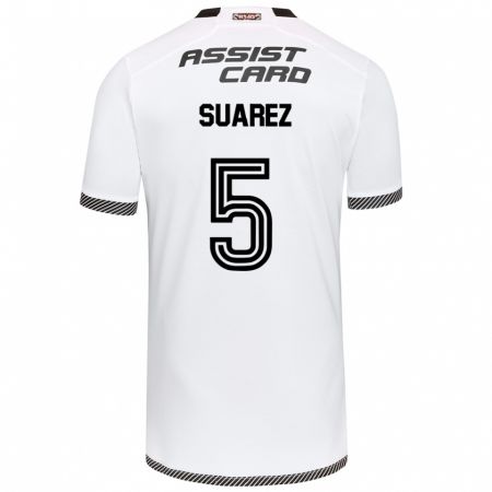 Kandiny Bambino Maglia Nicolás Suarez #5 Bianco Nero Kit Gara Home 2024/25 Maglietta