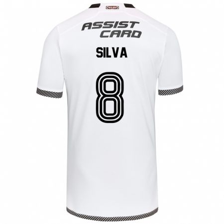 Kandiny Kinder Bastián Silva #8 Weiß Schwarz Heimtrikot Trikot 2024/25 T-Shirt Österreich