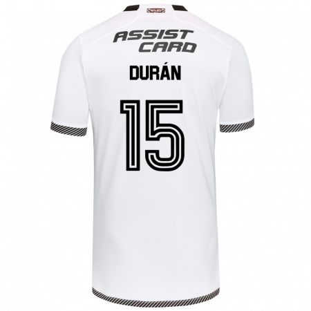 Kandiny Bambino Maglia José Durán #15 Bianco Nero Kit Gara Home 2024/25 Maglietta