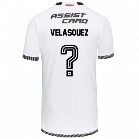 Kandiny Bambino Maglia Milovan Velásquez #0 Bianco Nero Kit Gara Home 2024/25 Maglietta