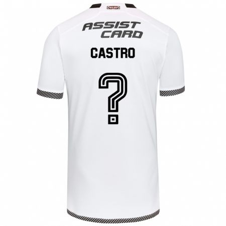 Kandiny Kinderen Benjamín Castro #0 Wit Zwart Thuisshirt Thuistenue 2024/25 T-Shirt België