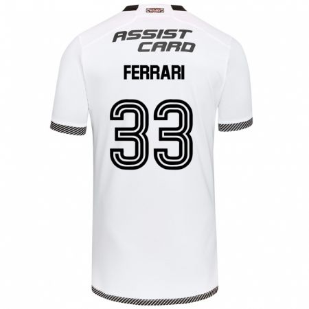 Kandiny Kinderen Matías Ferrari #33 Wit Zwart Thuisshirt Thuistenue 2024/25 T-Shirt