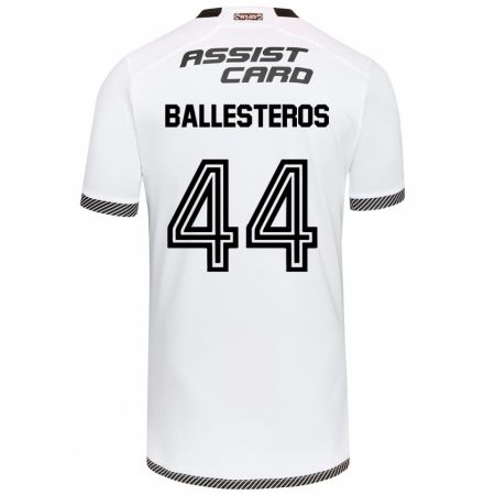 Kandiny Kinderen Martín Ballesteros #44 Wit Zwart Thuisshirt Thuistenue 2024/25 T-Shirt