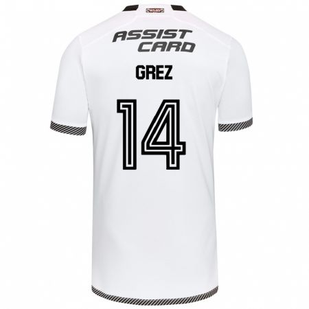 Kandiny Bambino Maglia Javiera Grez #14 Bianco Nero Kit Gara Home 2024/25 Maglietta