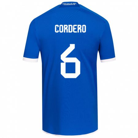 Kandiny Niño Camiseta Renato Cordero #6 Azul Blanco 1ª Equipación 2024/25 La Camisa