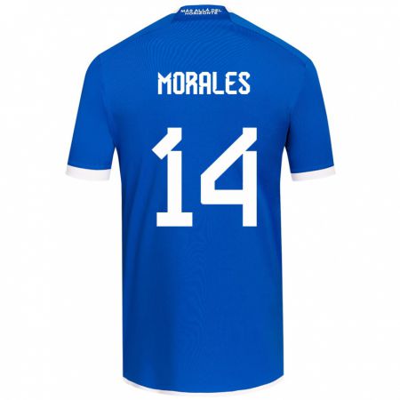 Kandiny Kinderen Marcelo Morales #14 Blauw Wit Thuisshirt Thuistenue 2024/25 T-Shirt België