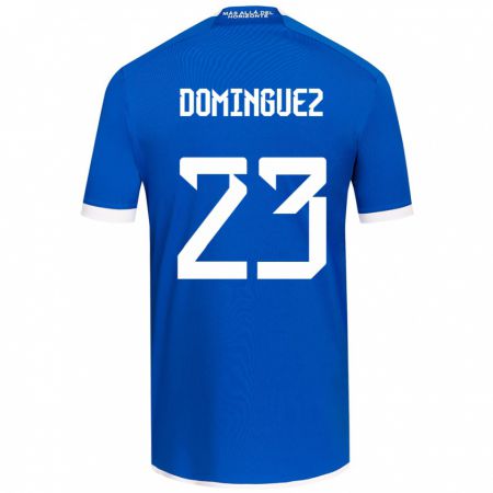 Kandiny Bambino Maglia Nery Domínguez #23 Blu Bianco Kit Gara Home 2024/25 Maglietta