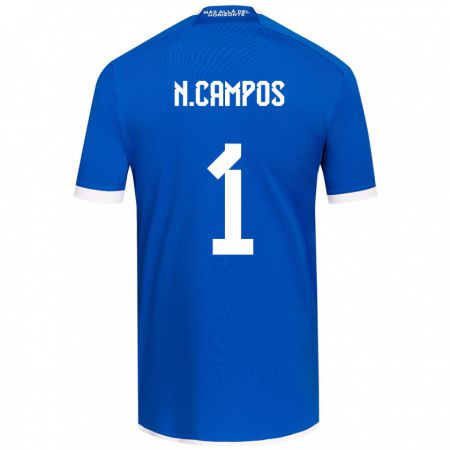 Kandiny Niño Camiseta Natalia Campos #1 Azul Blanco 1ª Equipación 2024/25 La Camisa