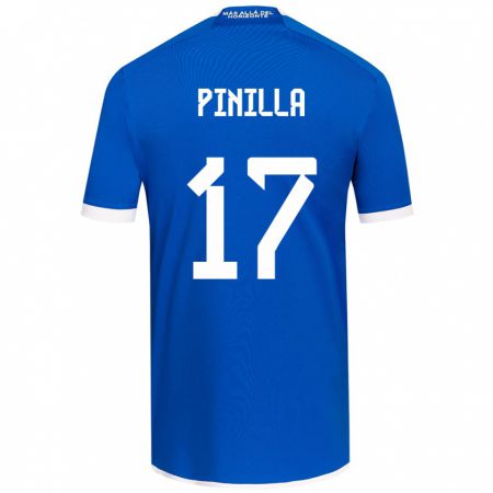 Kandiny Kinderen Fernanda Pinilla #17 Blauw Wit Thuisshirt Thuistenue 2024/25 T-Shirt België