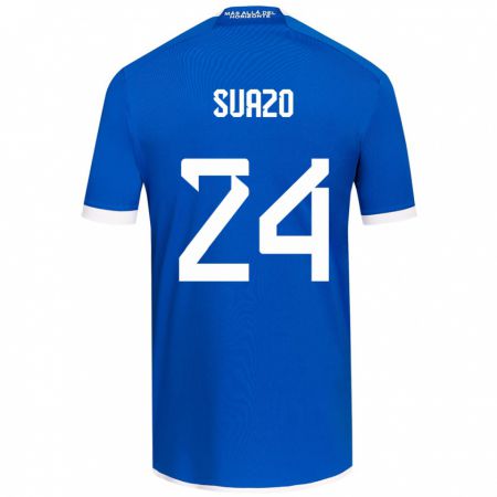 Kandiny Niño Camiseta Arantza Suazo #24 Azul Blanco 1ª Equipación 2024/25 La Camisa