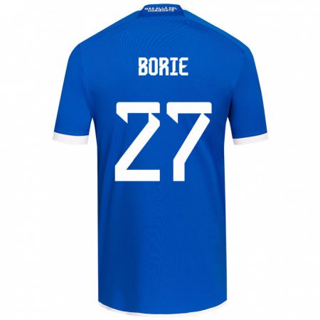 Kandiny Bambino Maglia Emilie Borie #27 Blu Bianco Kit Gara Home 2024/25 Maglietta