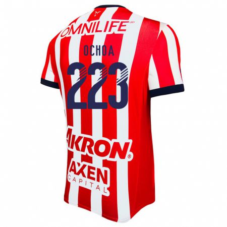 Kandiny Kinderen Diego Ochoa #223 Rood Wit Blauw Thuisshirt Thuistenue 2024/25 T-Shirt