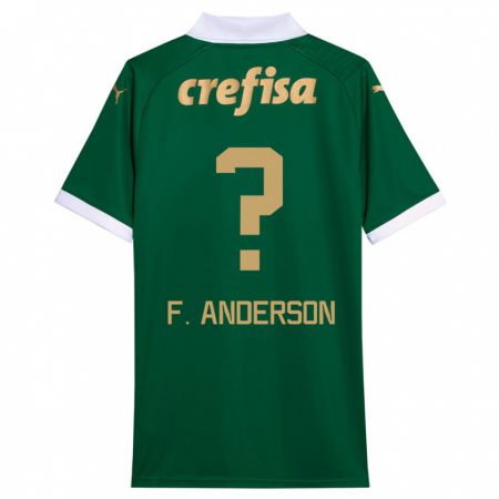 Kandiny Kinderen Felipe Anderson #0 Groen Wit Thuisshirt Thuistenue 2024/25 T-Shirt