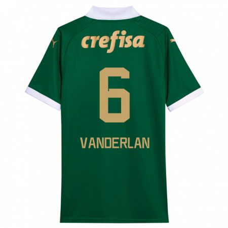 Kandiny Bambino Maglia Vanderlan #6 Verde Bianco Kit Gara Home 2024/25 Maglietta