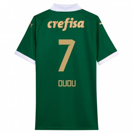 Kandiny Niño Camiseta Dudu #7 Verde Blanco 1ª Equipación 2024/25 La Camisa México