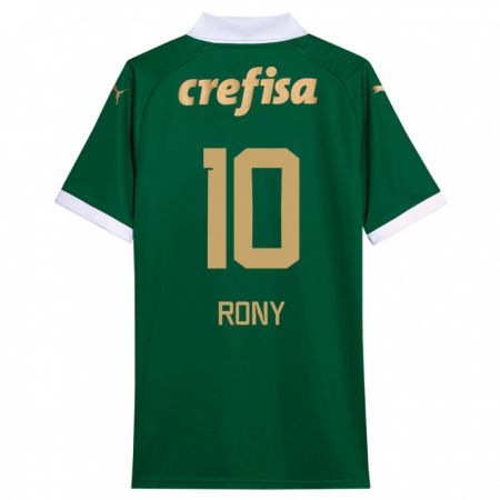 Kandiny Bambino Maglia Rony #10 Verde Bianco Kit Gara Home 2024/25 Maglietta