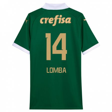 Kandiny Kinderen Marcelo Lomba #14 Groen Wit Thuisshirt Thuistenue 2024/25 T-Shirt