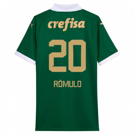 Kandiny Bambino Maglia Rômulo #20 Verde Bianco Kit Gara Home 2024/25 Maglietta