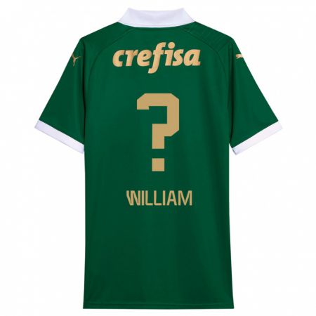 Kandiny Bambino Maglia William #0 Verde Bianco Kit Gara Home 2024/25 Maglietta