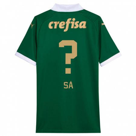 Kandiny Bambino Maglia Luiz Sá #0 Verde Bianco Kit Gara Home 2024/25 Maglietta