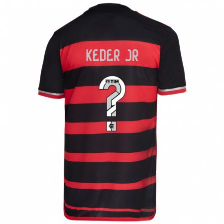 KandinyキッズKeder Jr#0赤、黒ホームシャツ2024/25ジャージーユニフォーム