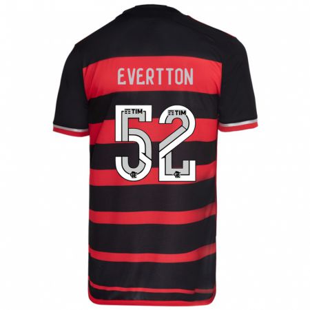 Kandiny Kinderen Evertton #52 Rood Zwart Thuisshirt Thuistenue 2024/25 T-Shirt België