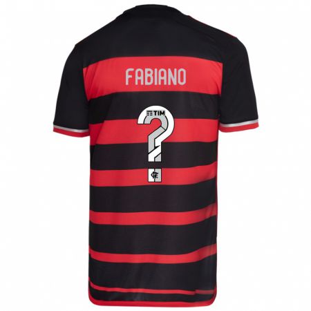 KandinyキッズFabiano#0赤、黒ホームシャツ2024/25ジャージーユニフォーム