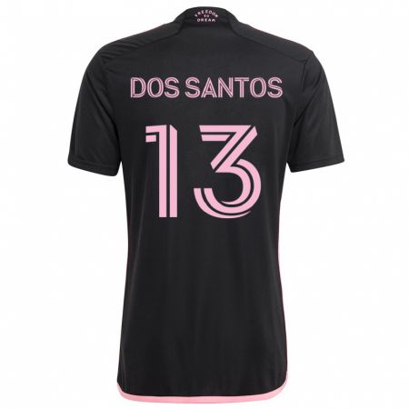 Kandiny Bambino Maglia Cj Dos Santos #13 Nero Kit Gara Away 2024/25 Maglietta