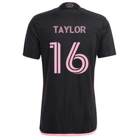 Kandiny Bambino Maglia Robert Taylor #16 Nero Kit Gara Away 2024/25 Maglietta