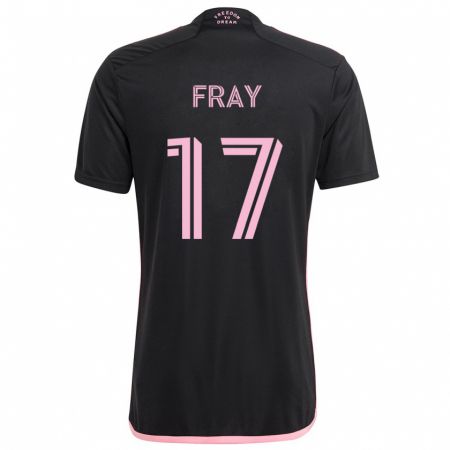 Kandiny Kinder Ian Fray #17 Schwarz Auswärtstrikot Trikot 2024/25 T-Shirt Österreich