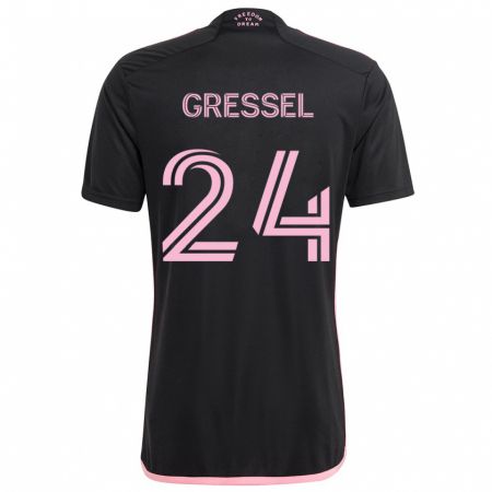 Kandiny Niño Camiseta Julian Gressel #24 Negro 2ª Equipación 2024/25 La Camisa