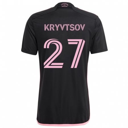 Kandiny Kinder Sergiy Kryvtsov #27 Schwarz Auswärtstrikot Trikot 2024/25 T-Shirt Österreich