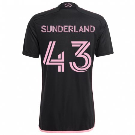 Kandiny Bambino Maglia Lawson Sunderland #43 Nero Kit Gara Away 2024/25 Maglietta