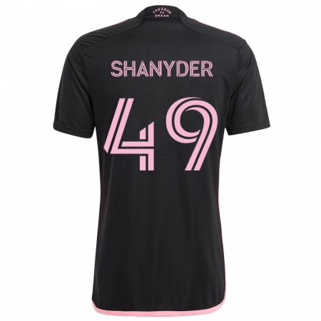 Kandiny Bambino Maglia Shanyder Borgelin #49 Nero Kit Gara Away 2024/25 Maglietta