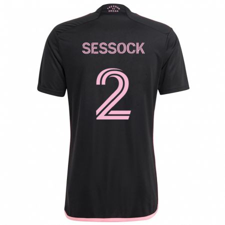 Kandiny Kinder Nykolas Sessock #2 Schwarz Auswärtstrikot Trikot 2024/25 T-Shirt Österreich