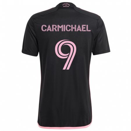 Kandiny Niño Camiseta Ryan Carmichael #9 Negro 2ª Equipación 2024/25 La Camisa