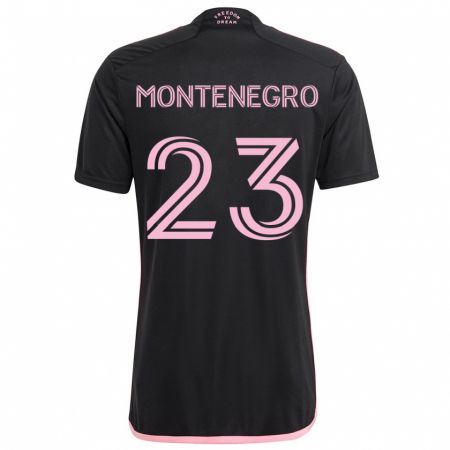 Kandiny Bambino Maglia Ricardo Montenegro #23 Nero Kit Gara Away 2024/25 Maglietta