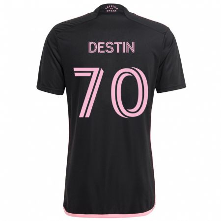 Kandiny Kinder Bryan Destin #70 Schwarz Auswärtstrikot Trikot 2024/25 T-Shirt Österreich