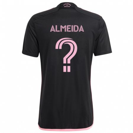 Kandiny Kinder Nicholas Almeida #0 Schwarz Auswärtstrikot Trikot 2024/25 T-Shirt Österreich