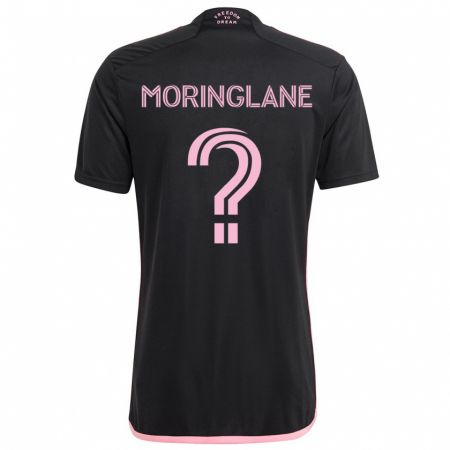 Kandiny Bambino Maglia Luis Moringlane #0 Nero Kit Gara Away 2024/25 Maglietta