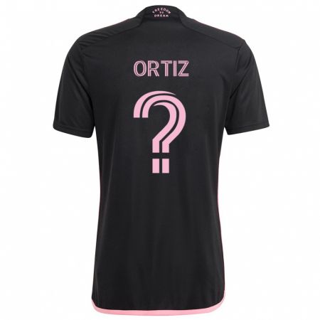 Kandiny Kinderen Cristian Ortiz #0 Zwart Uitshirt Uittenue 2024/25 T-Shirt