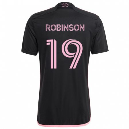 Kandiny Kinderen Robbie Robinson #19 Zwart Uitshirt Uittenue 2024/25 T-Shirt