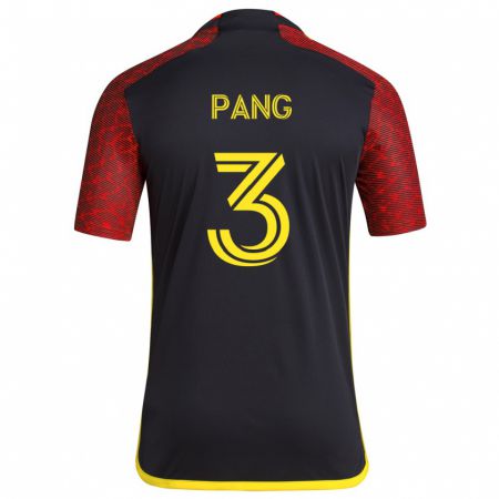 Kandiny Bambino Maglia Kaylene Pang #3 Rosso Nero Kit Gara Away 2024/25 Maglietta