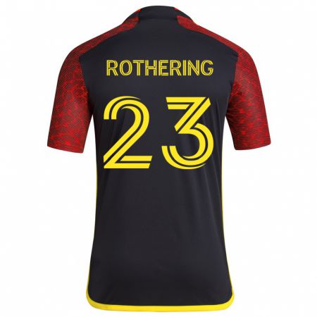 Kandiny Bambino Maglia Holly Rothering #23 Rosso Nero Kit Gara Away 2024/25 Maglietta