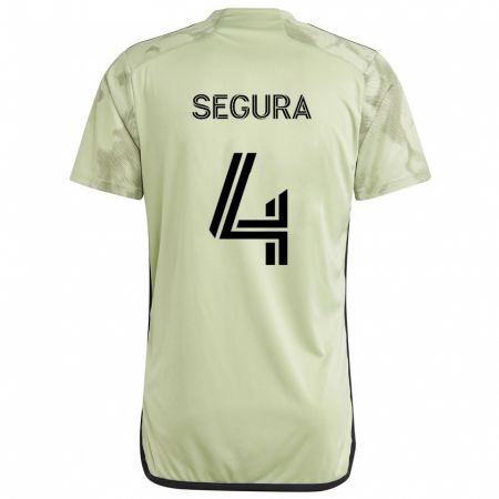 Kandiny Bambino Maglia Eddie Segura #4 Verde Chiaro Kit Gara Away 2024/25 Maglietta