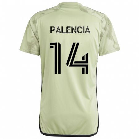 Kandiny Bambino Maglia Sergi Palencia #14 Verde Chiaro Kit Gara Away 2024/25 Maglietta