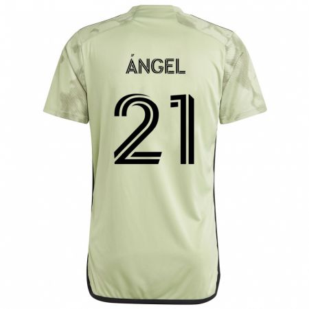 Kandiny Bambino Maglia Tomás Ángel #21 Verde Chiaro Kit Gara Away 2024/25 Maglietta