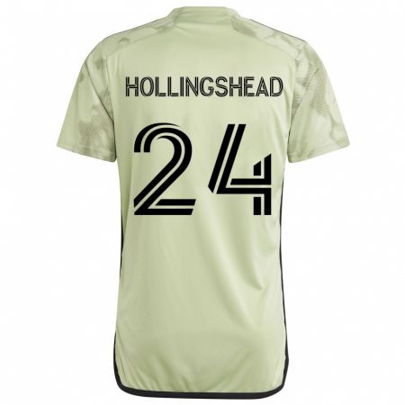 Kandiny Bambino Maglia Ryan Hollingshead #24 Verde Chiaro Kit Gara Away 2024/25 Maglietta