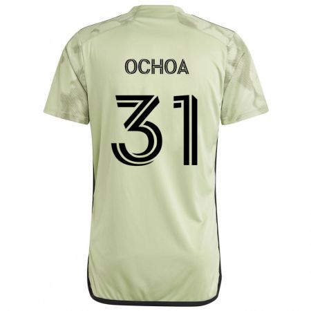 Kandiny Bambino Maglia David Ochoa #31 Verde Chiaro Kit Gara Away 2024/25 Maglietta